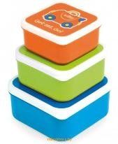 Ланч бокс 3 в 1, голубой, оранжевый, зеленый Trunki 0299-GB01