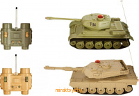 Танковый бой Т34 - ABRAMS M1A2 - на радиоуправлении 1:24, Crossbot 870634