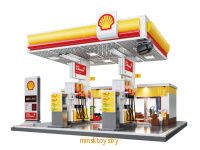 Конструктор Большая автозаправка Shell Retail Station 1309 деталей, CaDA Technics C66026W