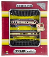 Игровой набор железная дорога - Паровоз с вагоном, Fenfa 1601B-5B