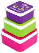 Ланч бокс 3 в 1, розовый, фиолетовый, зеленый Trunki 0300-GB01