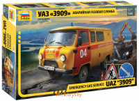 Модель сборная - УАЗ «3909» Аварийно-газовая служба, Звезда 43003з - Minsktoys.by