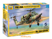 Сборная модель - Российский ударный вертолёт Ми-28А, Звезда 7246з - Minsktoys.by