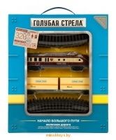 Железная дорога - тепловоз, контейнерная платформа, Голубая стрела 2020С