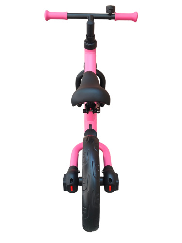 Беговел - велосипед для девочек с родительской ручкой 2 в 1, Delanit TF-01B (Розовый)