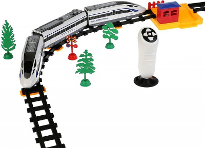 Железная дорога на радиоуправлении, свет, звук, 49 элементов, 2805Y-2 - интернет-магазин игрушек Minsktoys.by