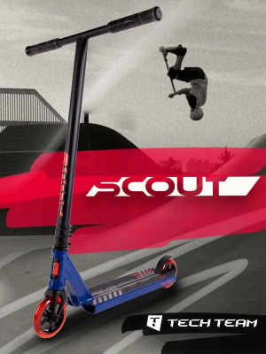 Самокат трюковой Scout красно - синий, Tech Team 073884