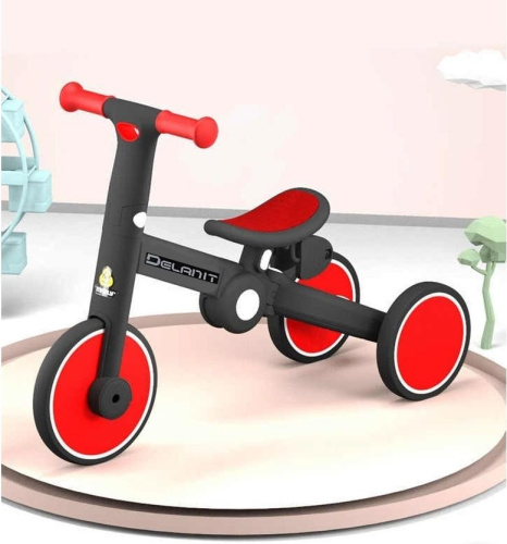 Беговел-велосипед для детей 3 в 1 трансформер с педалями, Delanit, T-801 - интернет-магазин игрушек Minsktoys.by