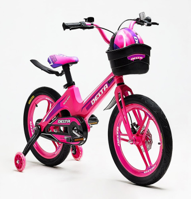 Двухколёсный велосипед - DELTA PRESTIGE, 18" (розовый), магниевые колёса - интернет-магазин игрушек Minsktoys.by