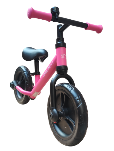 Беговел - велосипед для девочки с педалями и боковыми колёсами 2в1, Delanit, TF-01_Rose