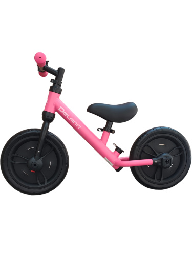 Беговел - велосипед для девочек с родительской ручкой 2 в 1, Delanit TF-01B (Розовый)